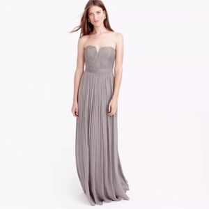 Elegant, bridesmaids Jcrew Strapless Gray Gown